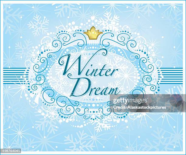 winterdream background with icecrystalls. - freezing inside stock illustrations
