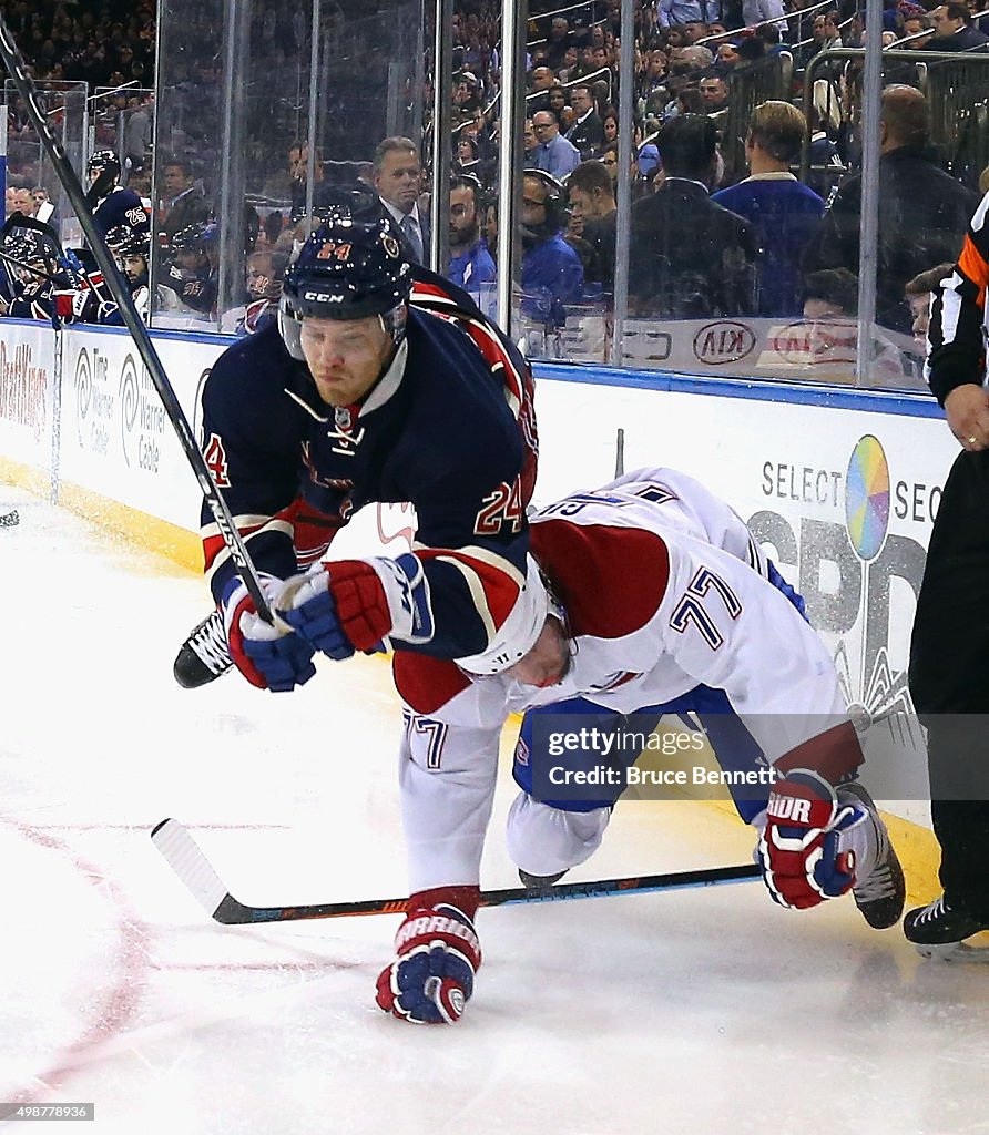 Montreal Canadiens v New York Rangers