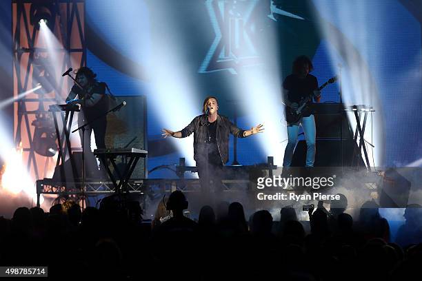 Peking Duk perform during the 29th Annual ARIA Awards 2015 at The Star on November 26, 2015 in Sydney, Australia.