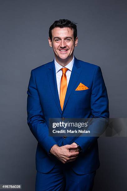 Simon Moran poses for a portrait with an ARIA for Best Children's Album during the 29th Annual ARIA Awards 2015 at The Star on November 26, 2015 in...