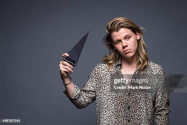 Conrad Sewell poses for a portrait with an ARIA for Song Of The Year during the 29th Annual ARIA Awards 2015 at The Star on November 26, 2015 in...