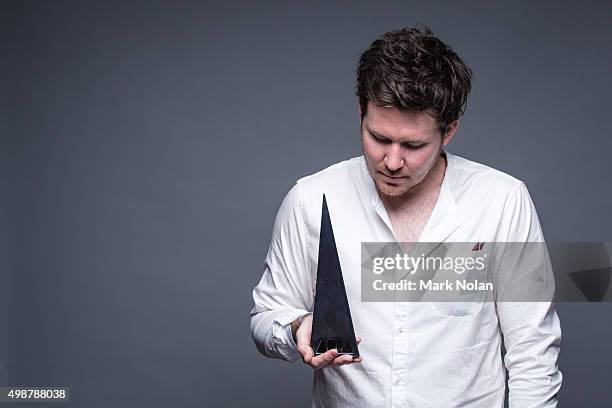 Jarryd James poses for a portrait with an ARIA for Best Pop Release during the 29th Annual ARIA Awards 2015 at The Star on November 26, 2015 in...