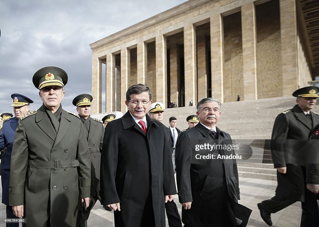 Turkish Supreme Military Council members visit Antkabir