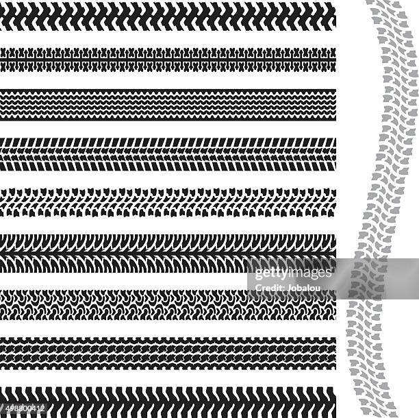 ilustraciones, imágenes clip art, dibujos animados e iconos de stock de tire marks senderos - rastro de vehículo