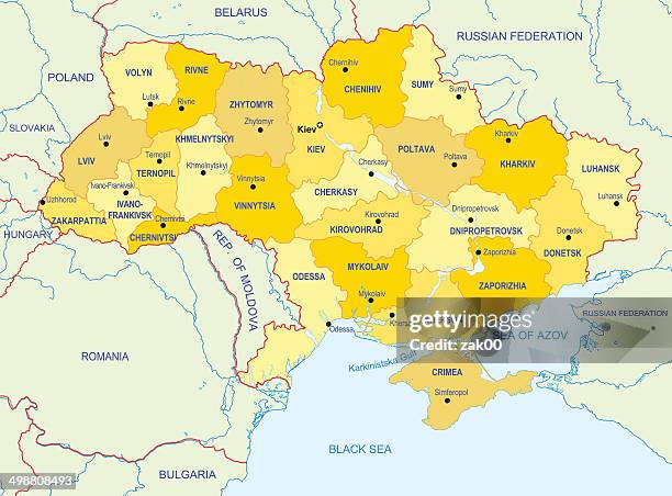 illustrazioni stock, clip art, cartoni animati e icone di tendenza di ucraina mappa - crimea