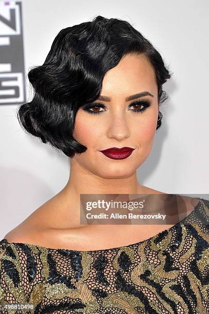 Singer Demi Lovato arrives at the 2015 American Music Awards at Microsoft Theater on November 22, 2015 in Los Angeles, California.