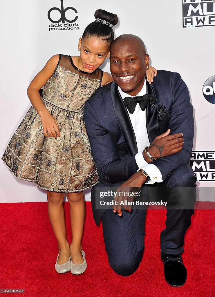 Actor Tyrese Gibson and daughter Shayla Somer Gibson arrive at the