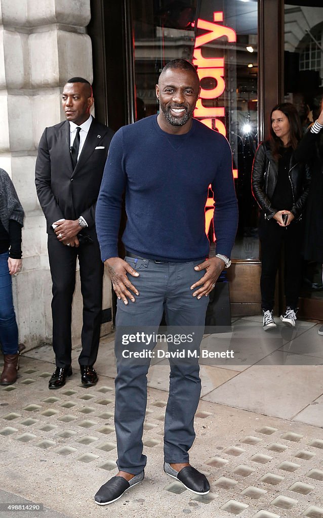 Idris Elba And Superdry Launch Their New Premium Menswear Collection At Their Flagship Regent Street Store