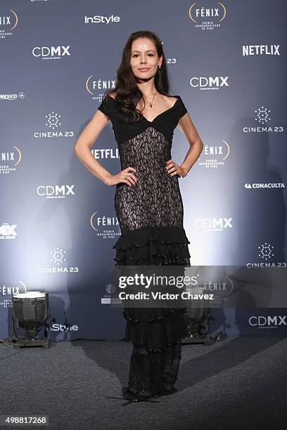 Martina Garcia attends the Premio Iberoamericano de Cine Fenix 2015 at Teatro de La Ciudad on November 25, 2015 in Mexico City, Mexico.