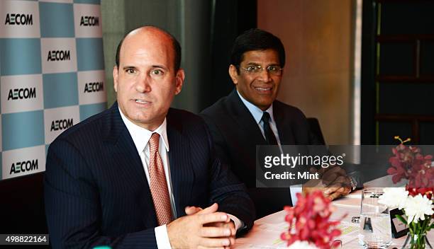 Michael S Burke, Chairman and Chief Executive Officer, AECOM, and Jagdish Salgaonkar, Programme Director and Regional Managing Director of AECOM...