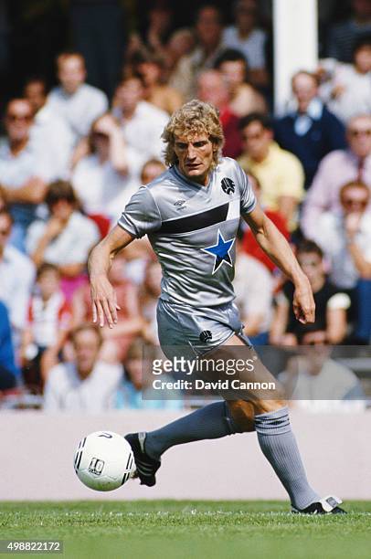 Newcastle United centre back Jeff Clarke in action against Southampton during a Canon League Division One match at the Dell on August 17, 1985 in...