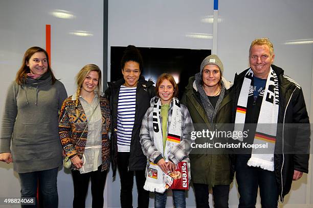 The winners of Meet and Greet with Stephanie Schwehm , Natascha Krieger , Joerg krieger meet Celia Sasic and Nadine Angerer prior to the Women's...