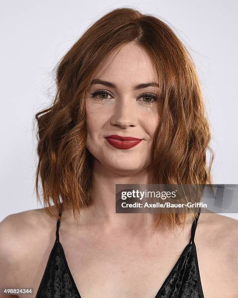 Actress Karen Gillan arrives at the AFI FEST 2015 Presented By Audi Closing Night Gala Premiere of Paramount Pictures' 'The Big Short' at TCL Chinese...