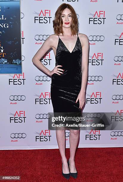 Actress Karen Gillan arrives at the AFI FEST 2015 Presented By Audi Closing Night Gala Premiere of Paramount Pictures' 'The Big Short' at TCL Chinese...