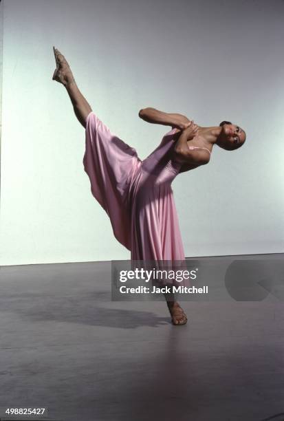 Members of the Alvin Ailey American Dance Theater perform, New York, New York, 1979.