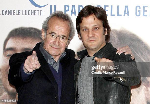 Actors Sergio Hernandez and Rodrigo de la Serna attend a photocall for 'Call Me Francesco' at Cinema Adriano on November 26, 2015 in Rome, Italy....