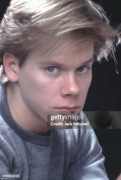 Portrait of American actor and musician Kevin Bacon, New York, 1980.