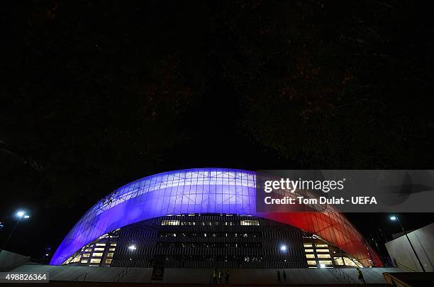 General view of the stadium prior to the UEFA Europa League match between Olympique de Marseille and FC Groningen at Stade Velodrome on November 26,...