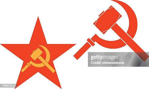 hammer and sickle - hammer-and-sickle stock illustrations