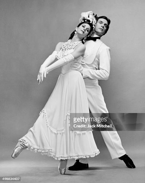 Ballet dancers Leslie Browne and John Meehan, both of the American Ballet Theater, perform in Antony Tudor's 'Dim Lustre,' 1985.