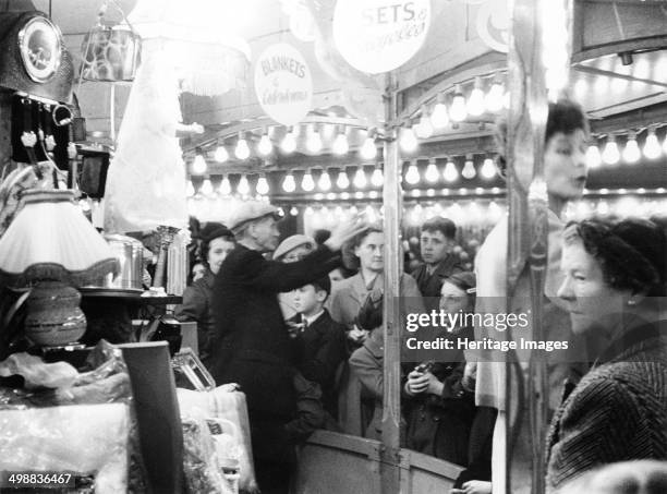 Goose Fair, Forest Recreation Ground, Nottingham, Nottinghamshire, 1950s. The Goose Fair was originally held in Nottingham's Market Place for 8 days...