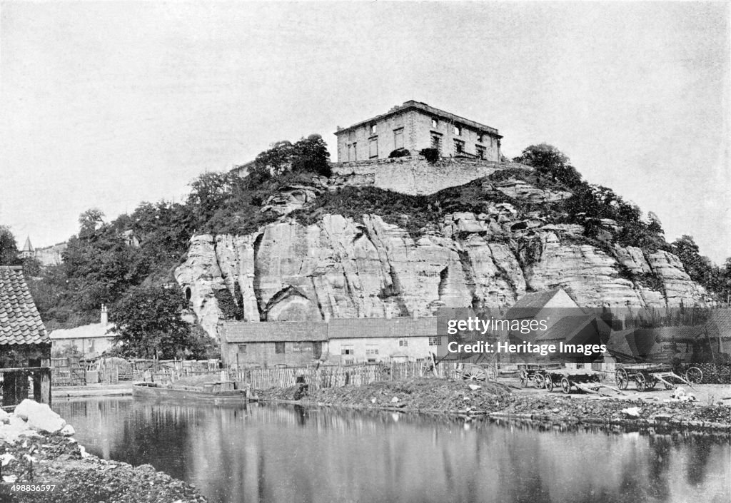 Nottingham Castle before restoration, Nottinghamshire, c1865.