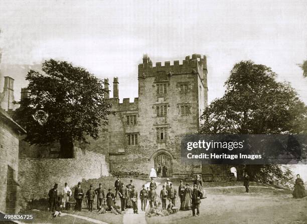 Visit of 200 Belgian volunteers to Haddon Hall, Derbyshire, 1867. A legion of about 2000 volunteers was formed in Belgium to help Emperor Maximilian...