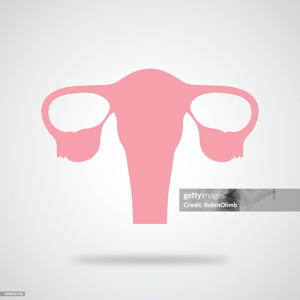 Pink Gebärmutter-Symbol