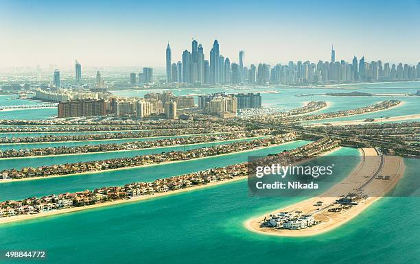 the palm jumeirah, dubai, uae - dubai bildbanksfoton och bilder