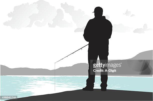 illustrazioni stock, clip art, cartoni animati e icone di tendenza di pesca dal molo - pesca