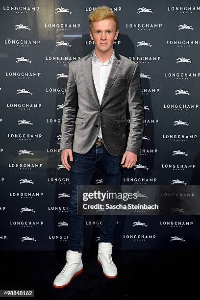 Leon Loewentraut attends the Longchamp store opening on November 26, 2015 in Cologne, Germany.