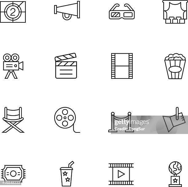 ilustrações de stock, clip art, desenhos animados e ícones de filme de cinema & ícones-luz - equipamento elétrico equipamento de recreação