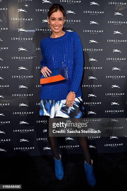 Jana Ina Zerella attends the Longchamp store opening on November 26, 2015 in Cologne, Germany.