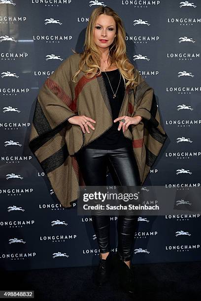 Jana Julie Kilka attends the Longchamp store opening on November 26, 2015 in Cologne, Germany.