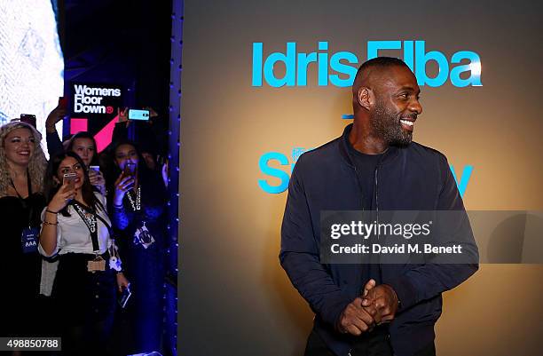 Idris Elba at Superdry Regent Street to celebrate the launch of the new premium menswear AW15 'Idris Elba + Superdry' collection on November 26, 2015...