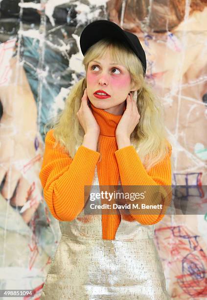 Petite Meller attends the McQ Spitalfields launch on November 26, 2015 in London, England.