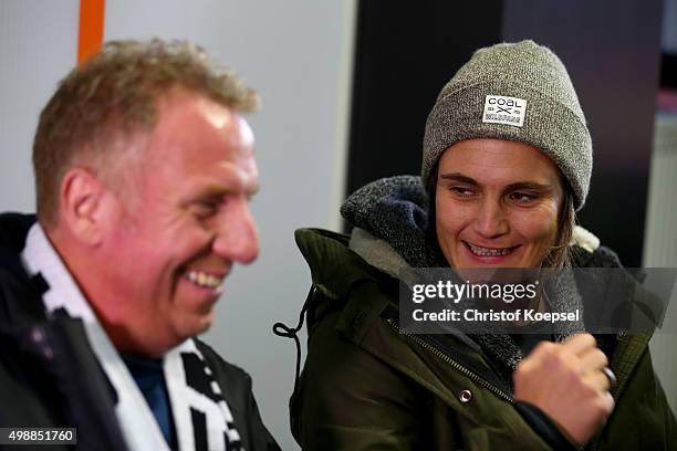 Nadine Angerer is seen during the Meet and Greet of the Fanclub Nationalmannschaft prior to runs the Women's International Friendly match between...