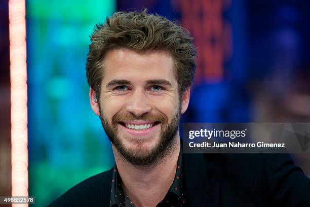 Liam Hemsworth attends 'El Hormiguero' Tv show at Vertice Studio on November 26, 2015 in Madrid, Spain.