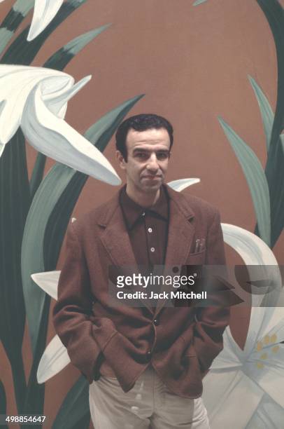American artist Alex Katz in his studio, 1968.