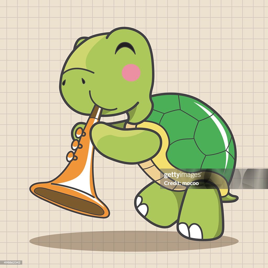 Tortuga De Animales De Dibujos Animados Tocando Instrumentos Tema Elementos Ilustración de stock - Getty Images Tortuga De Animales De Dibujos Animados Tocando Instrumentos Tema Elementos Ilustración de stock - Getty Images