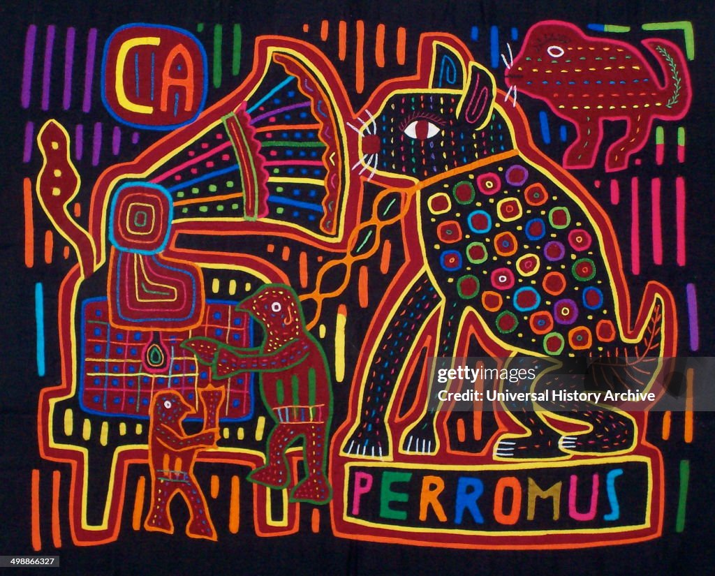 Mola textile by Kuna Indian artist
