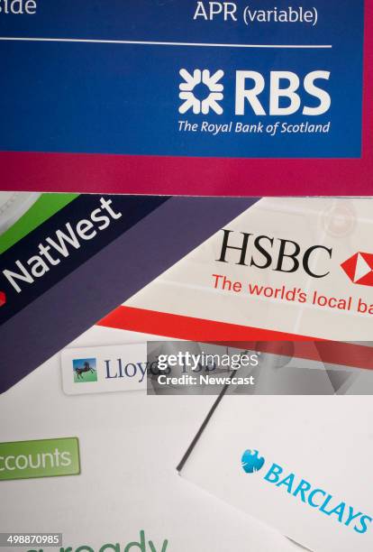 Selection of UK bank promotional materials.