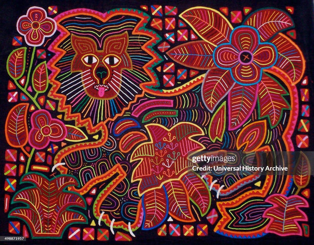 Mola textile by Kuna Indian artist