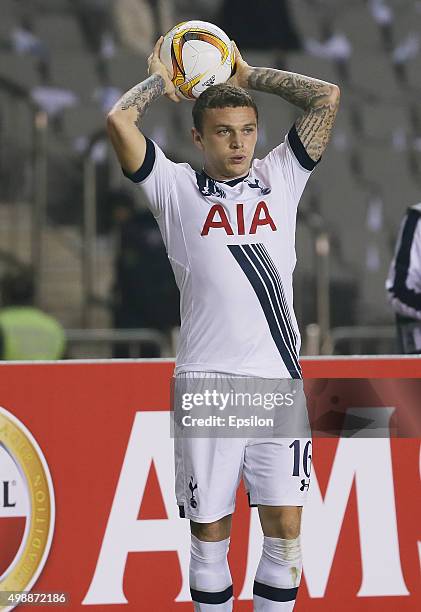 Kieran Trippier of Tottenham Hotspur FC in action during the UEFA Europe League match between Qarabag FK and Tottenham Hotspur FC at Tofig Bahramov...