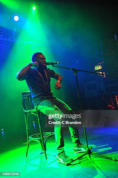 Cadet performs on stage at the O2 Shepherd's Bush Empire on November 26, 2015 in London, England.