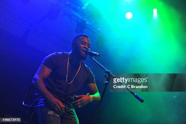 Cadet performs on stage at the O2 Shepherd's Bush Empire on November 26, 2015 in London, England.