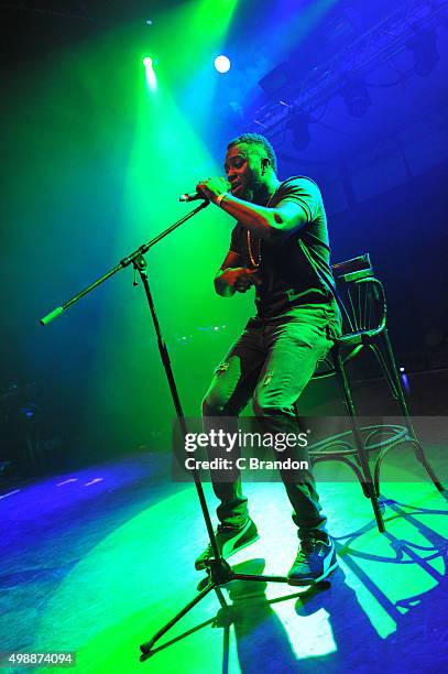 Cadet performs on stage at the O2 Shepherd's Bush Empire on November 26, 2015 in London, England.