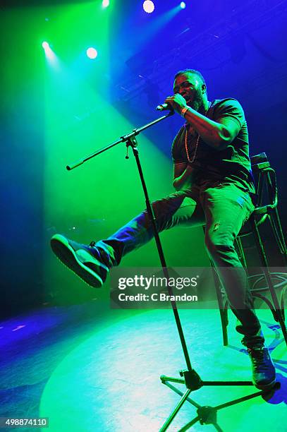 Cadet performs on stage at the O2 Shepherd's Bush Empire on November 26, 2015 in London, England.