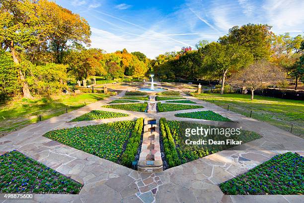 botanical garden on an autumn day - fort worth stock pictures, royalty-free photos & images