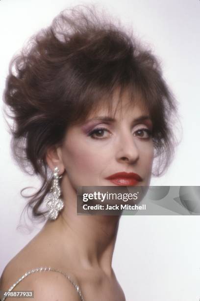 Portrait of American stage and screen actress and singer Patti LuPone, 1987.